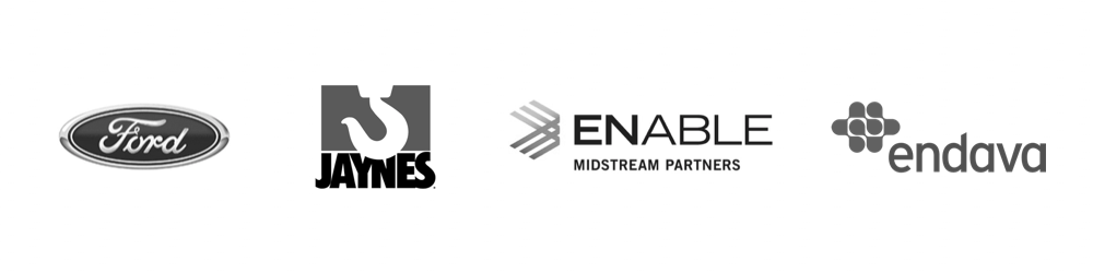 Ford, Jaynes, Enable Midstream Partners and Endava logos - organizations using the 5 Voices system