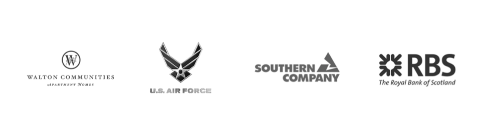 Walton Communities, U.S. Air Force, Southern Company and RBS logos - organizations using the 5 Voices system