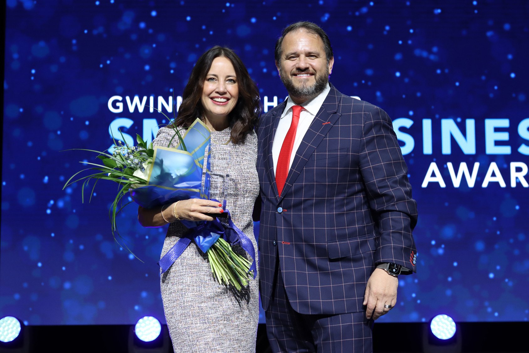Linnea Miller and Nick Masino at the 2024 Small Business Awards