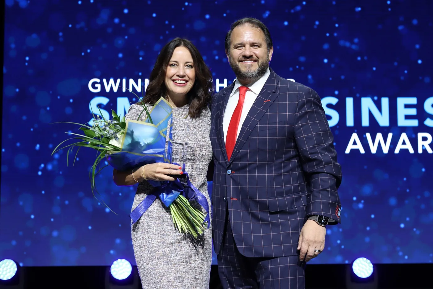 Linnea Miller and Nick Masino at the 2024 Small Business Awards
